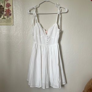 White tie mini dress